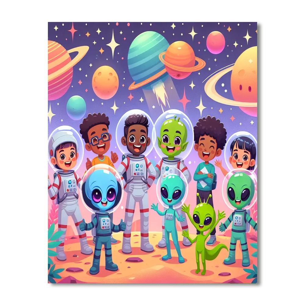 The Adventurous Space Voyage DIY Paint By Numbers