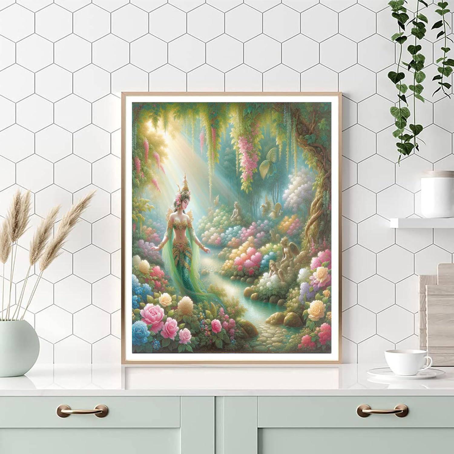 Ethereal Garden Nymph Number Painting