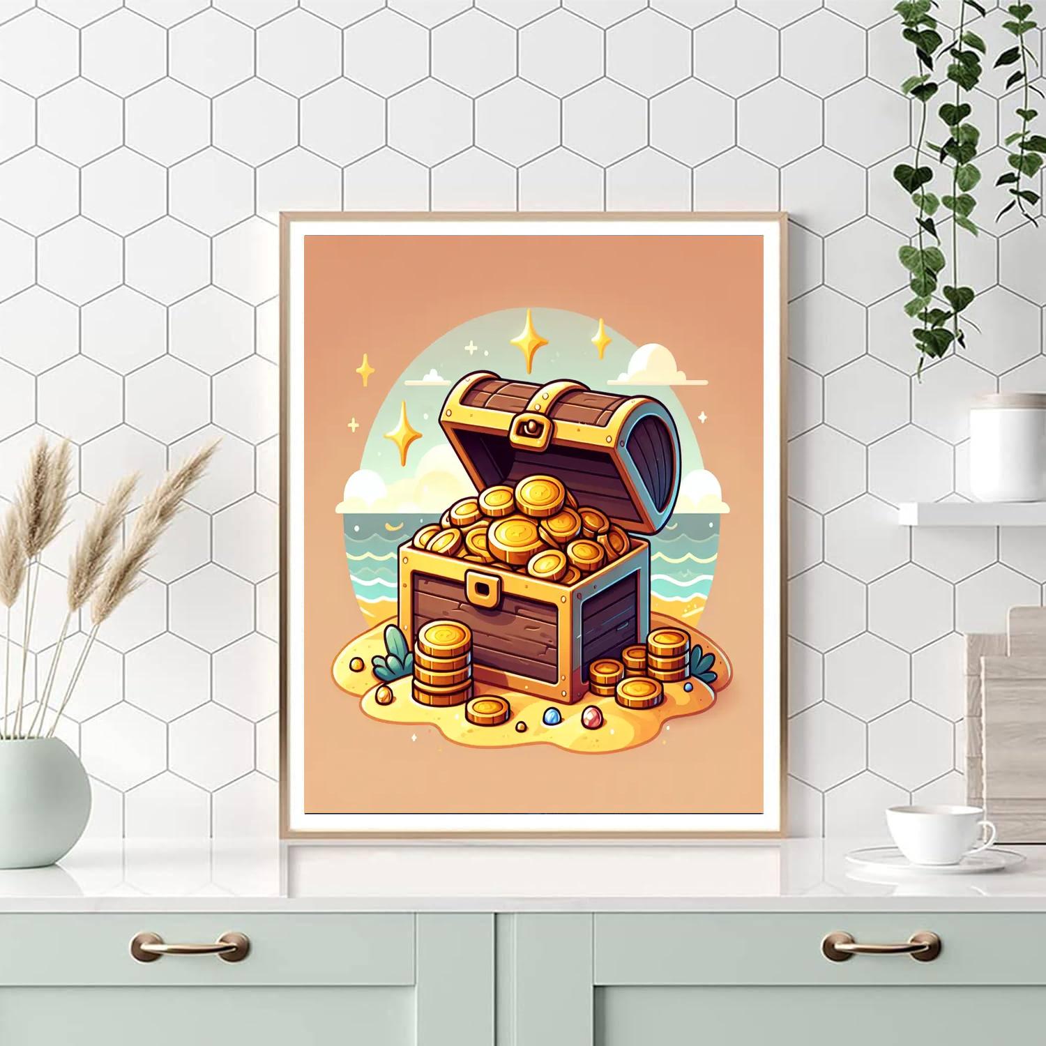 Charming Treasure Chest Number Painting