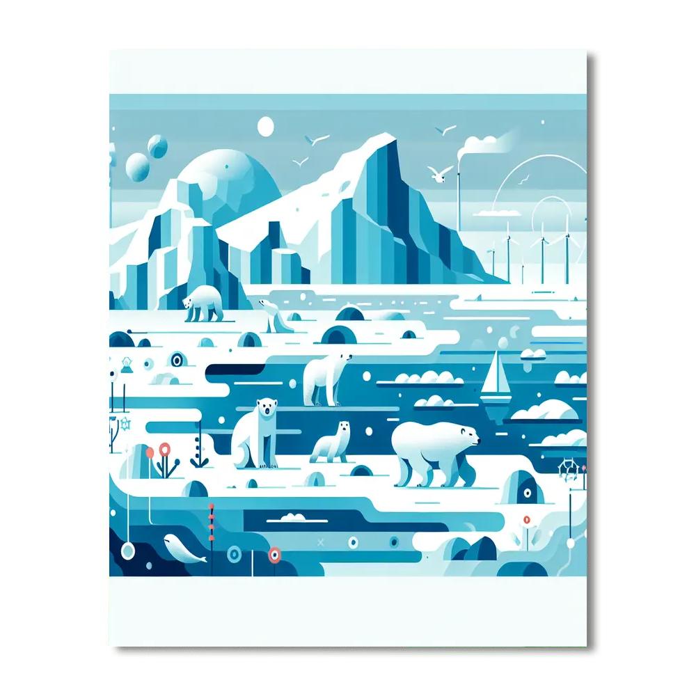 Arctic Tundra Trek Numbered Painting Kits