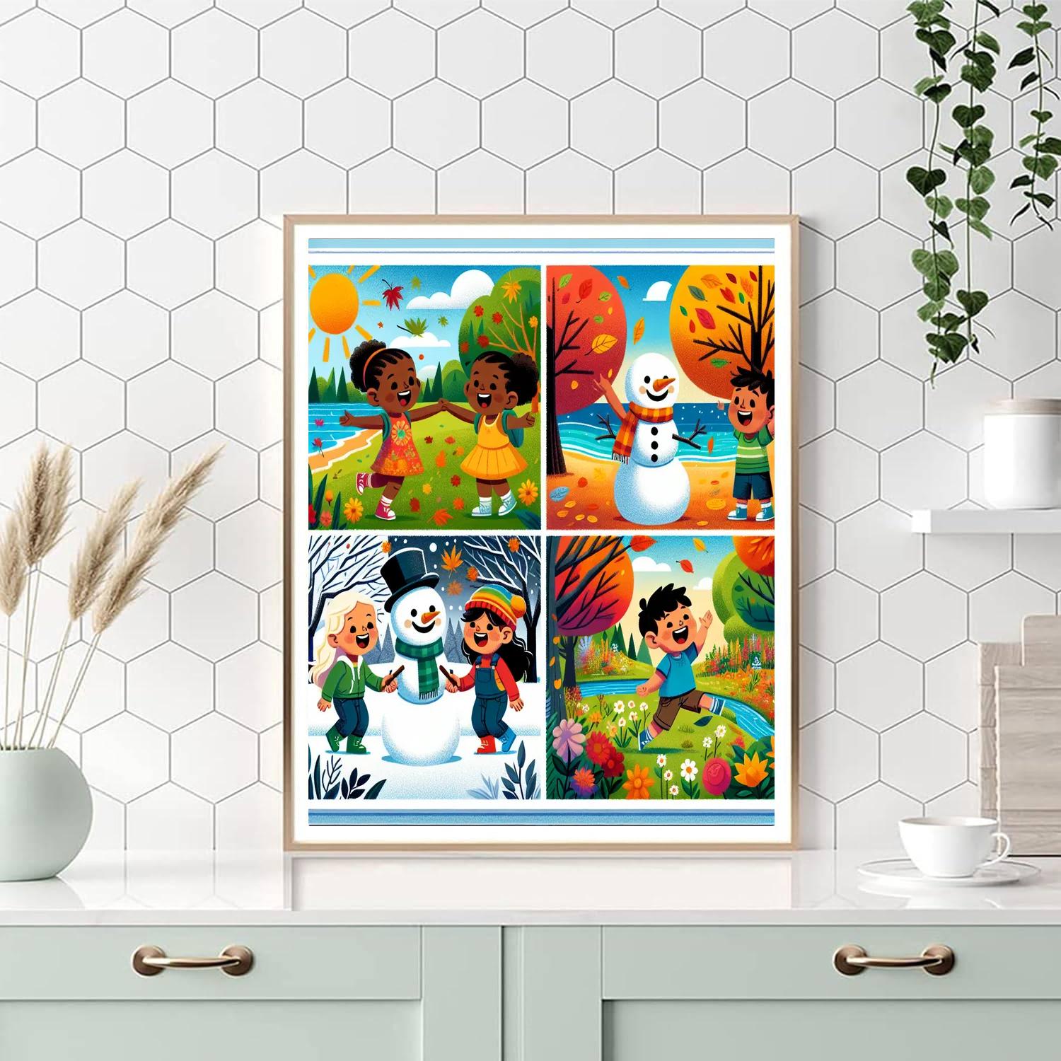 Dazzling Seasonal Changes Paint By Numbers Art