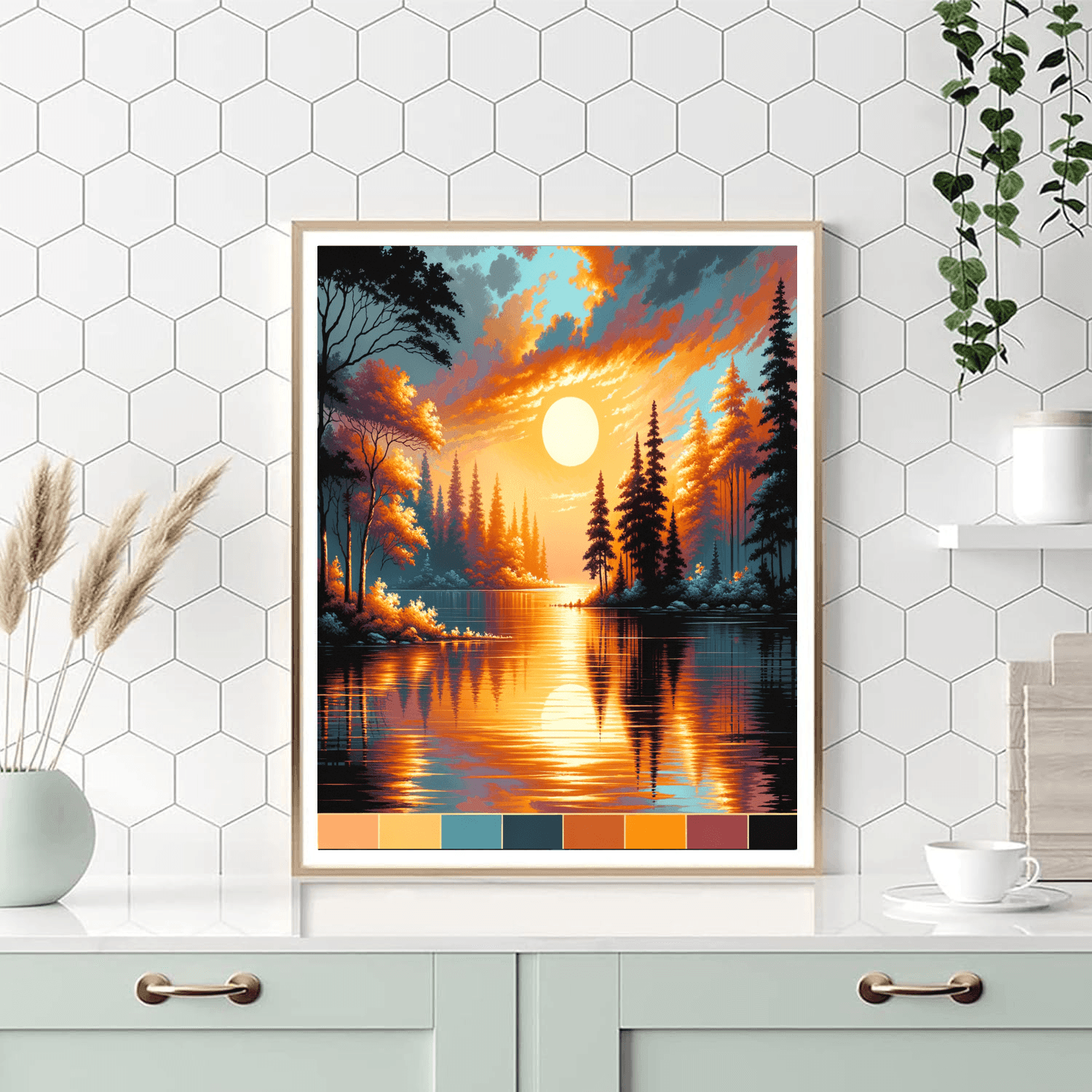 Summer Sunset Reflections Paint By Numbers Kits