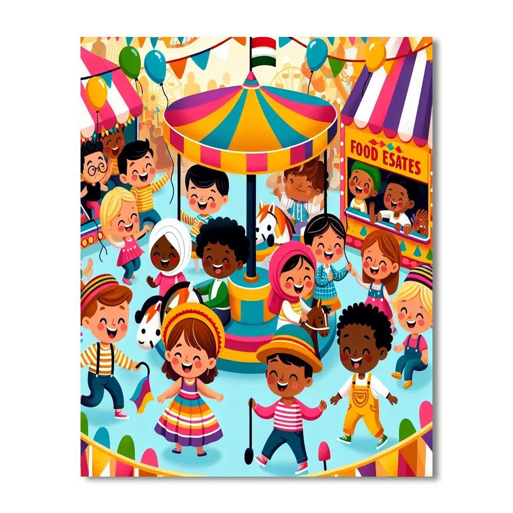 Funky Carnival Adventure Paint By Number