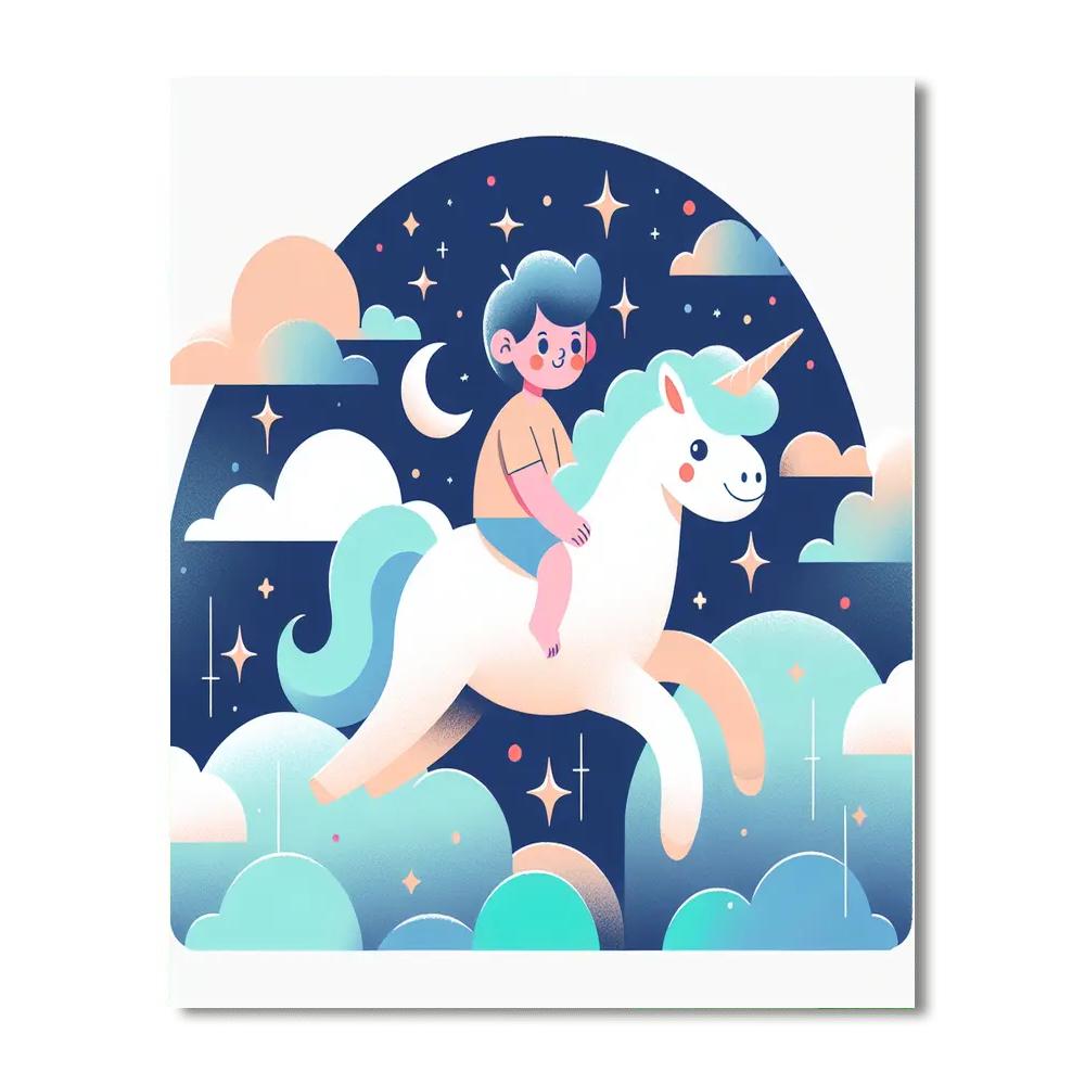 Mystical Moonlit Ride Paint By Color