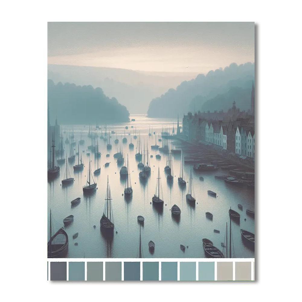 Mystical Harbor Dawn Paint By Numbers