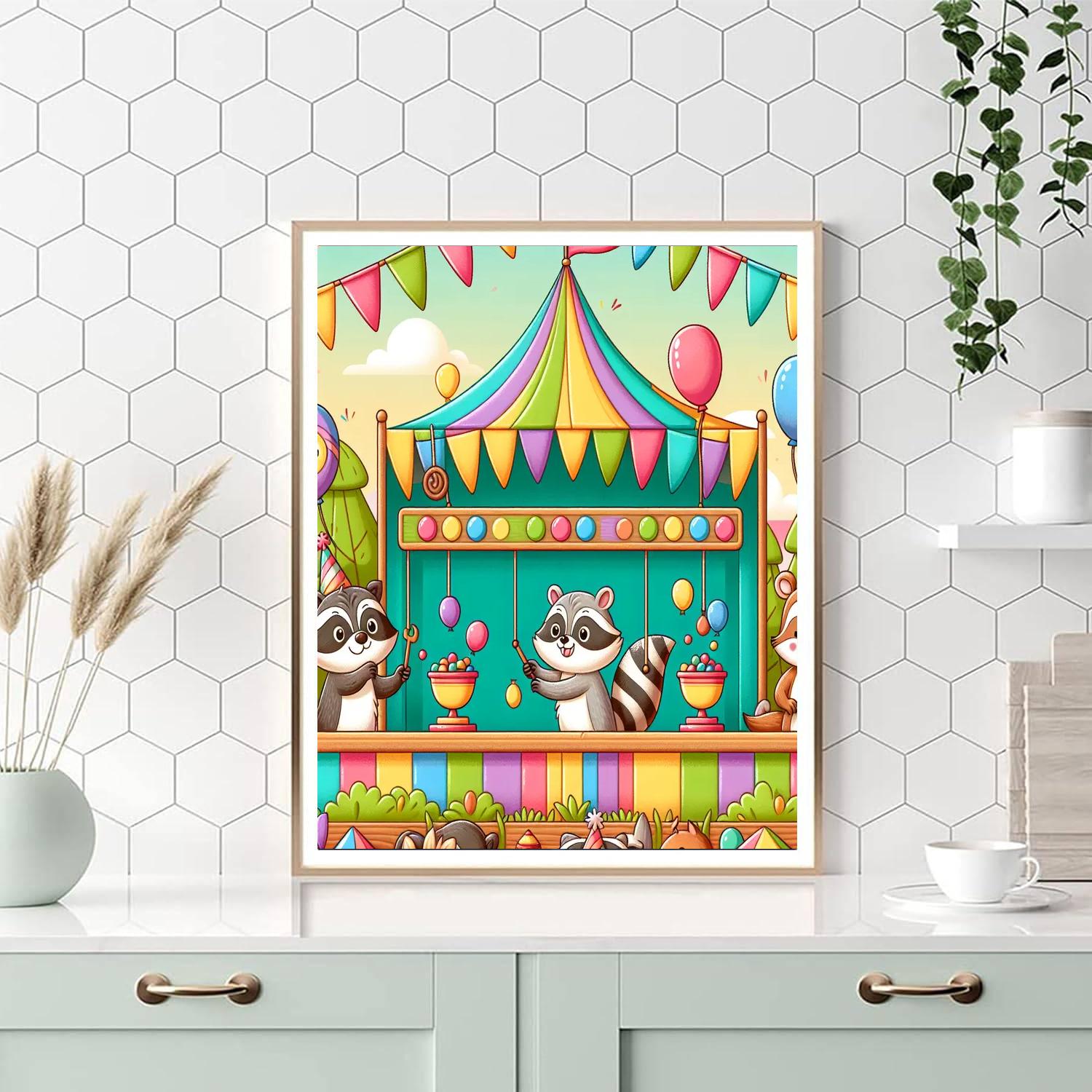 Woodland Critter Carnival DIY Paint By Numbers