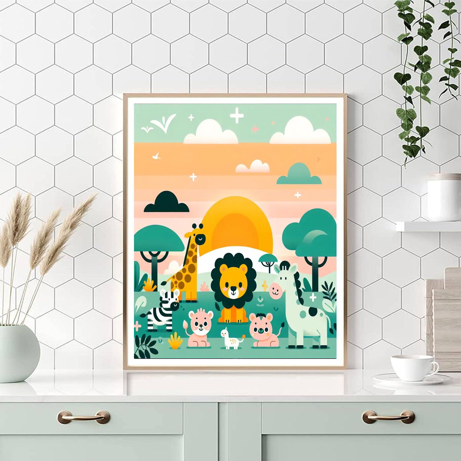 Savannah Safari Sunrise Paint By Color