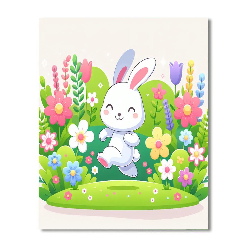 Bunny's Flower Garden Numbered Painting Kits