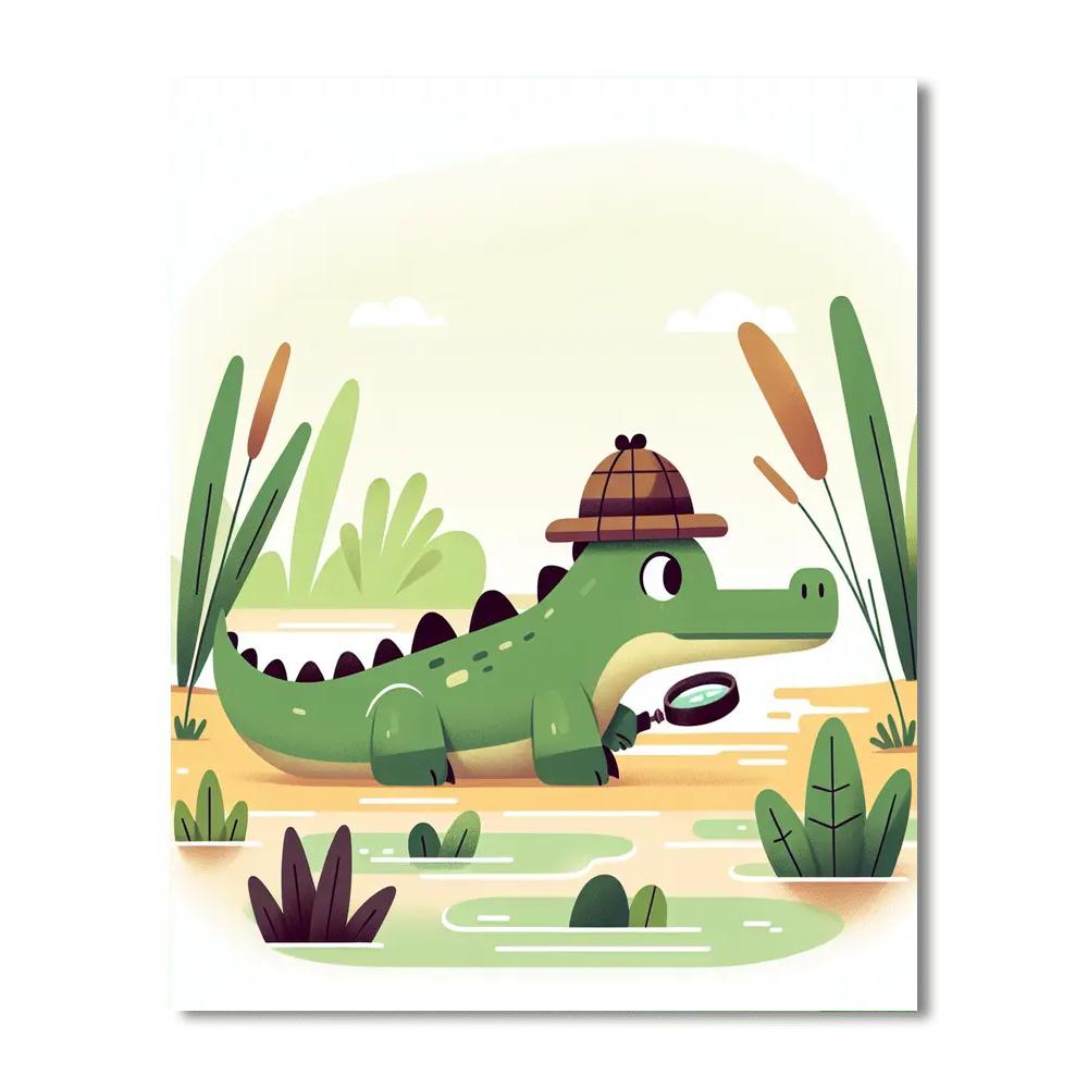 Clever Crocodile's Quest Painting Number Kit
