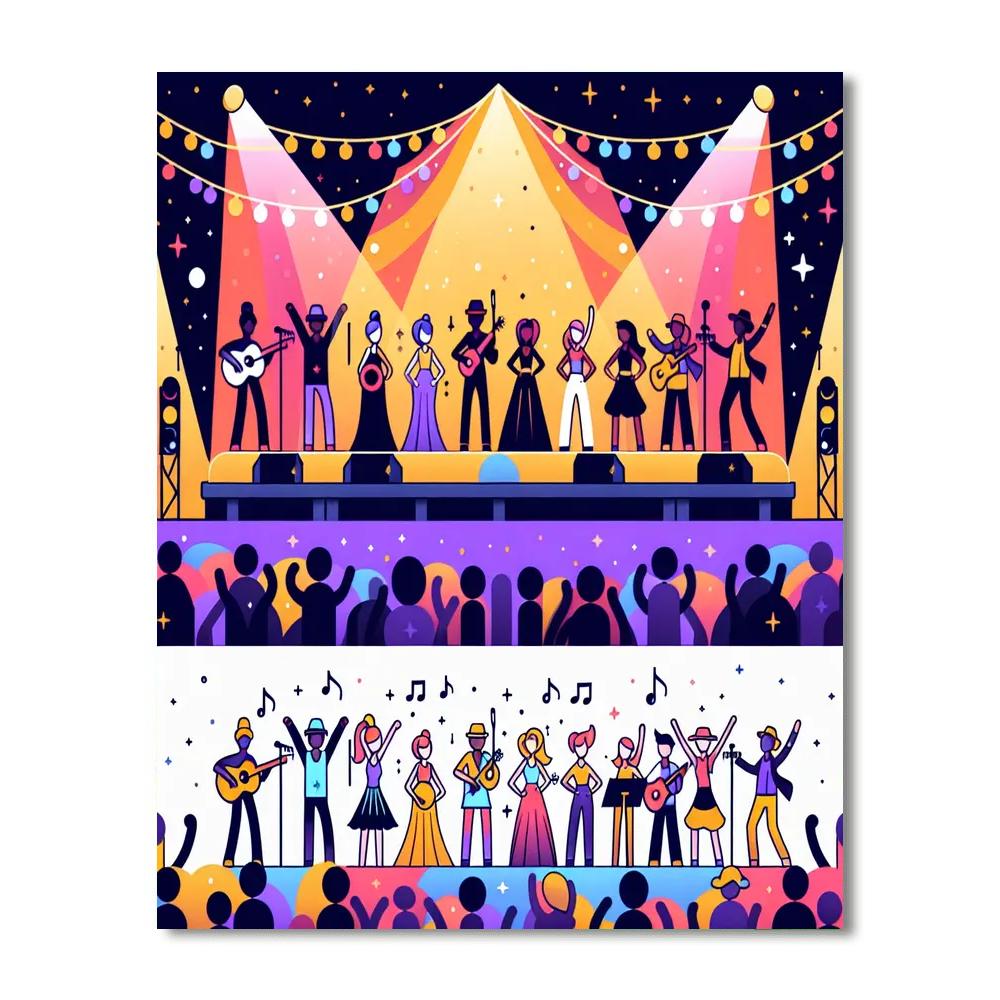 Magical Music Fest Painting Number Kit