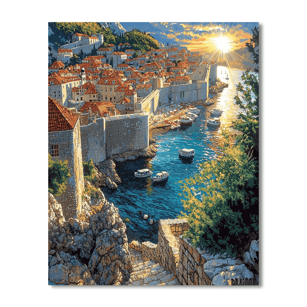 Old Town Dubrovnik - Croatia DIY Paint By Numbers