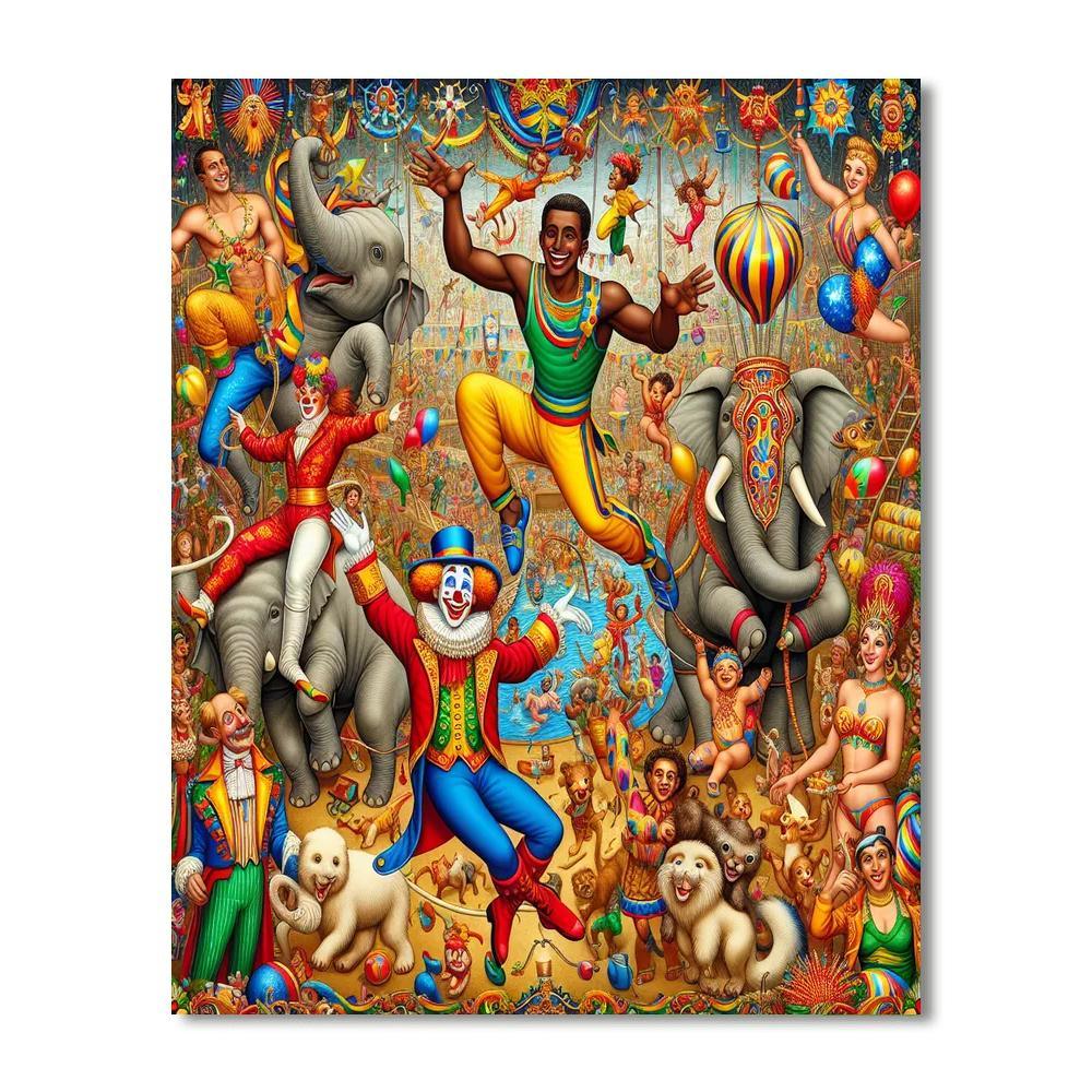 Dynamic Circus Extravaganza Paint By Color