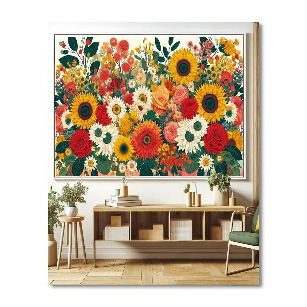 Blooming Floral Arrangements Paint By Numbers Art