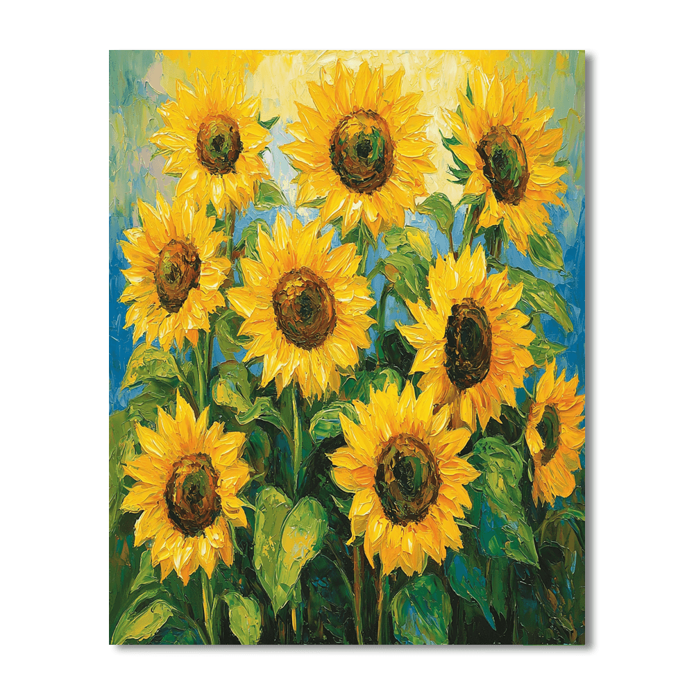 Van Gogh Inspired Sunny Bouquets  Numbered Painting Kits