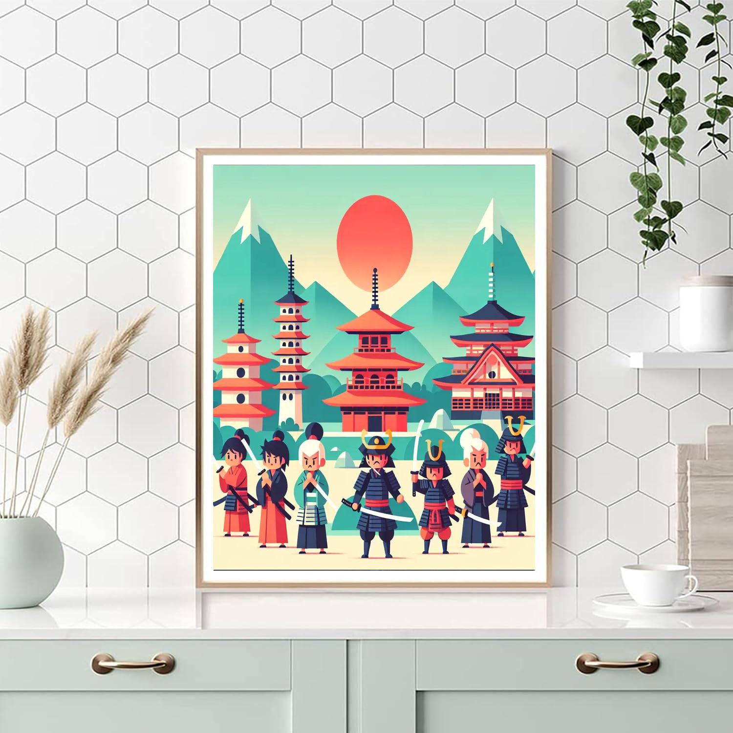 Historic Samurai Adventure Paint By Numbers Art