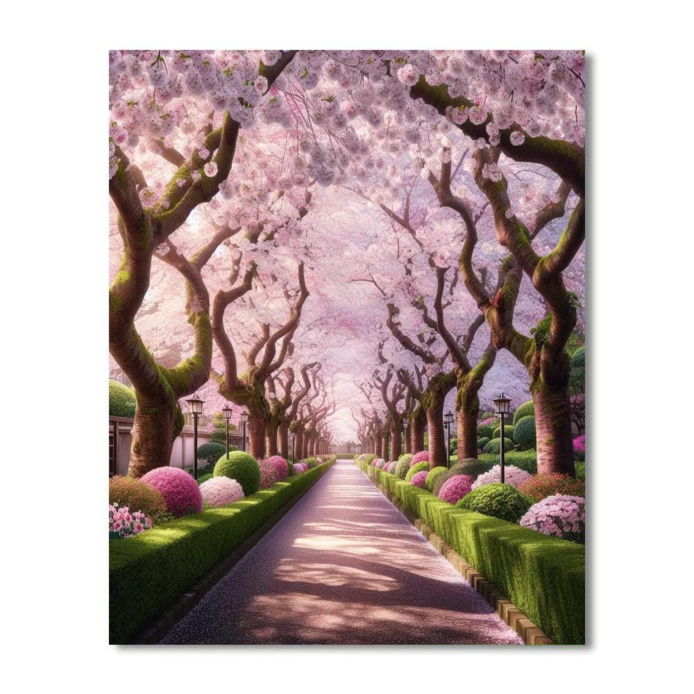 Sakura Blossom Pathway Numbered Painting Kits