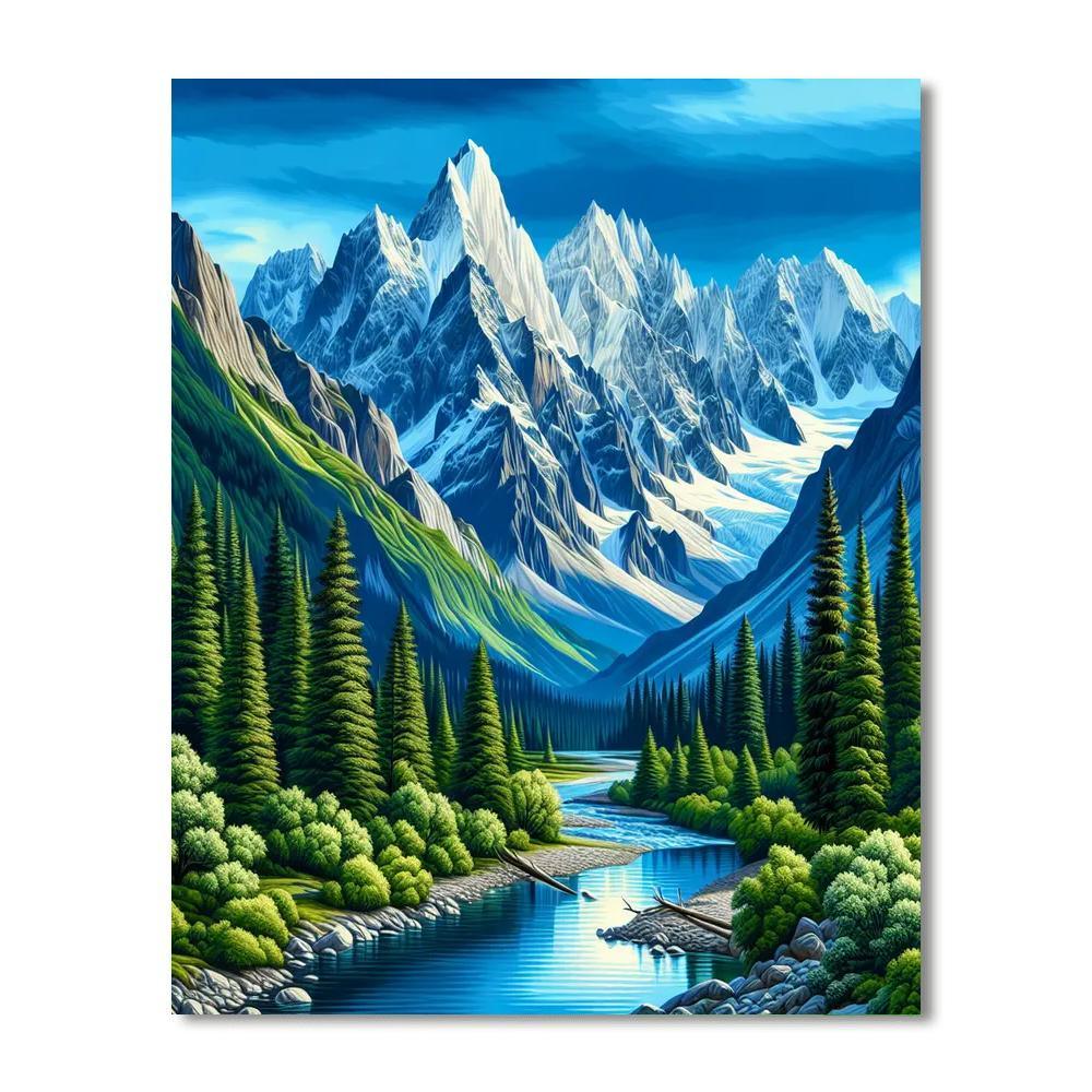 Majestic Mountain Journey Paint By Number