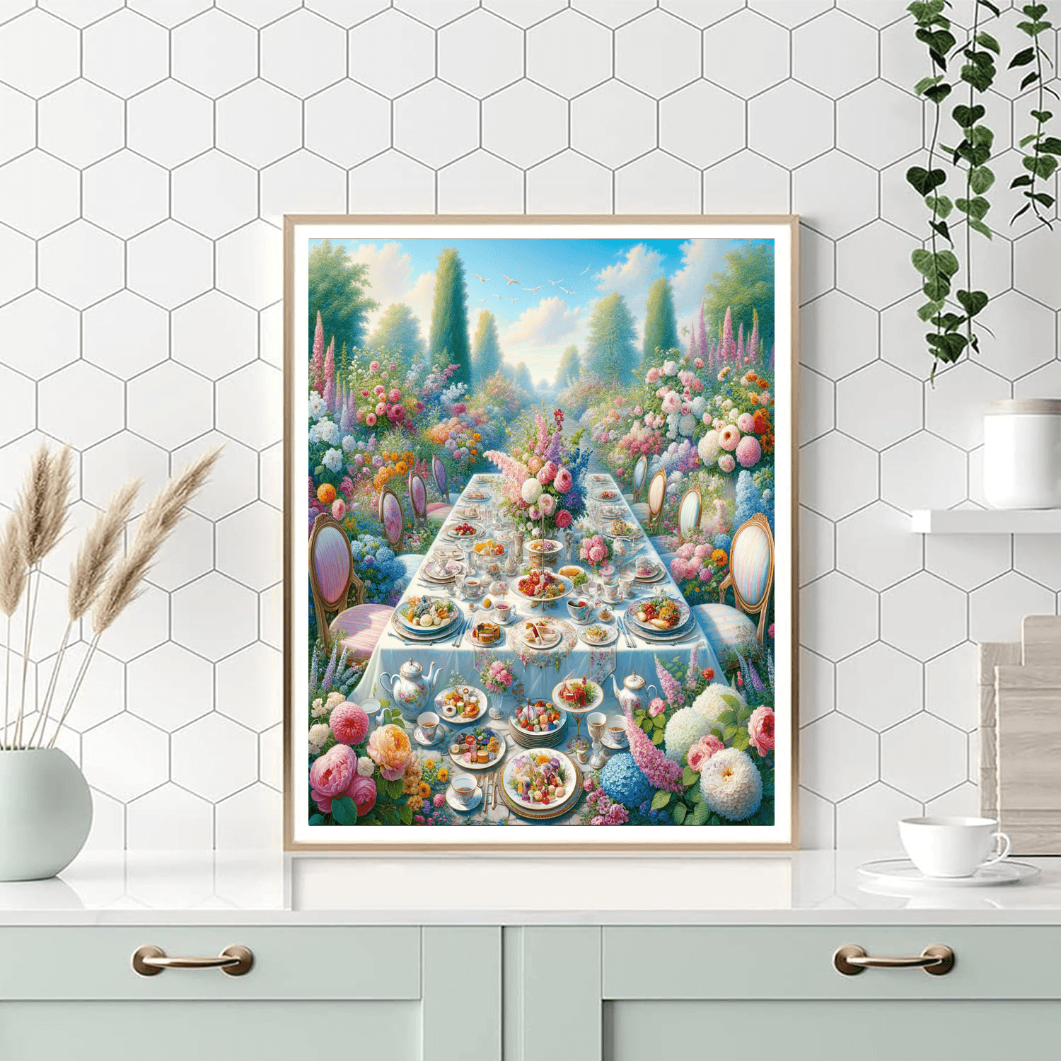 Lavish Garden Tea Party Paint By Numbers