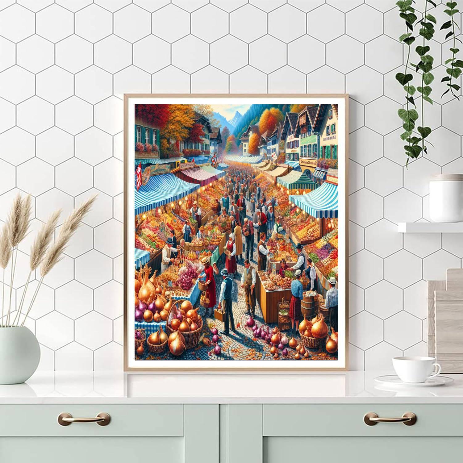 Zibelemärit (onion Market) Paint By Color