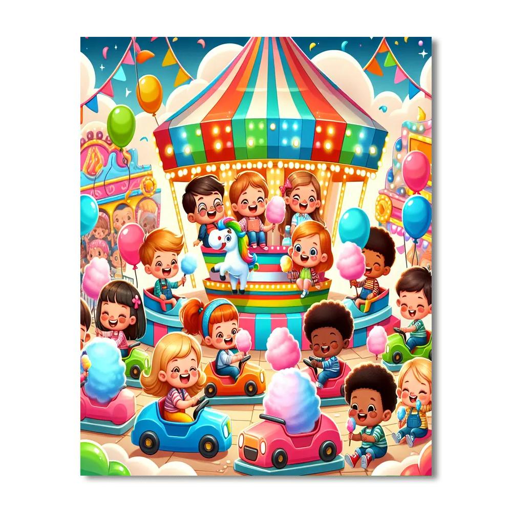 Joyful Carnival Adventures Numbered Painting Kits