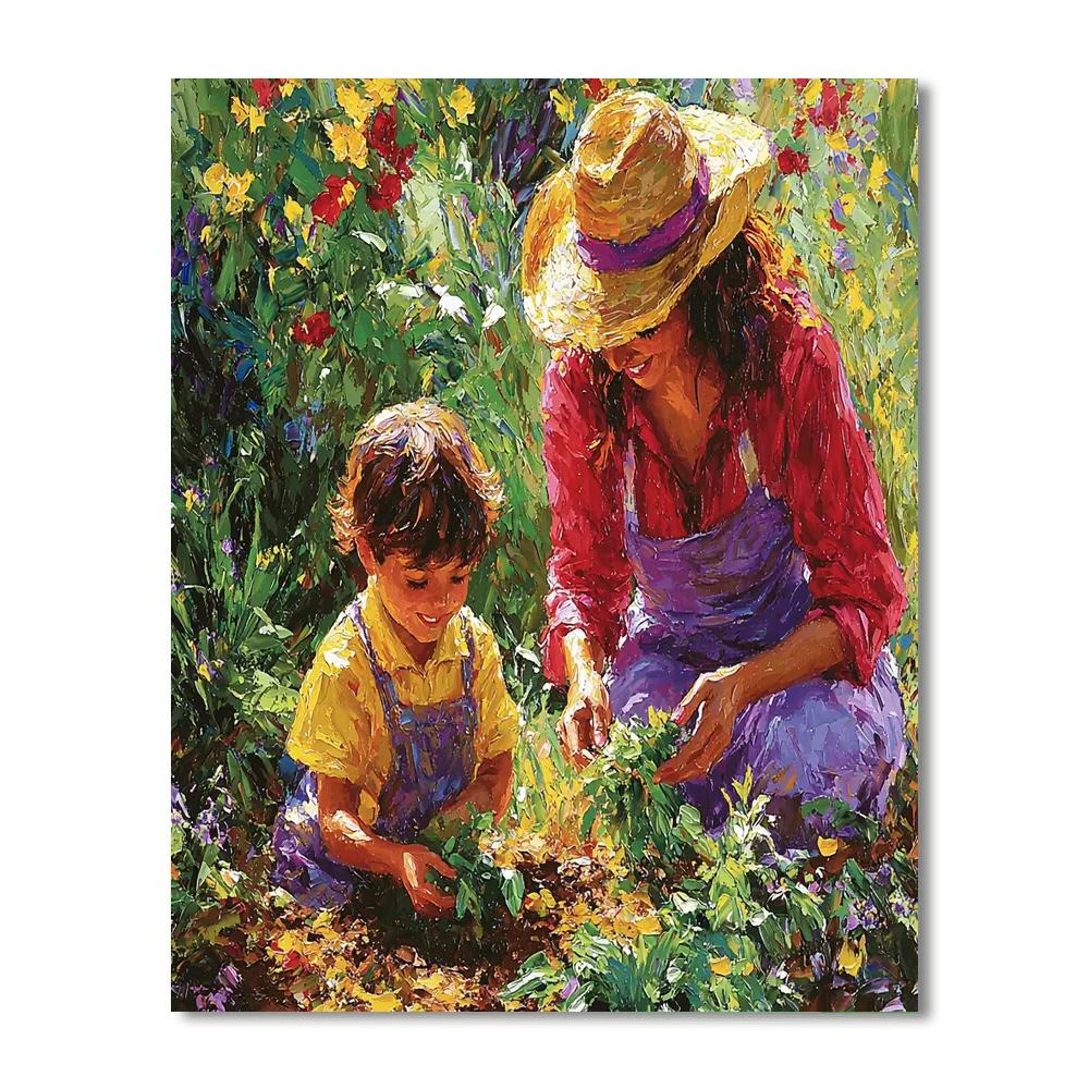 A Mother's Garden Of Memories Painting Number Kit