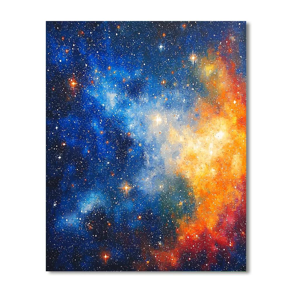 Georges Seurat Inspired Vibrant Universe  Paint By Numbers Art