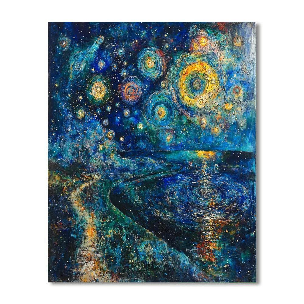 Marc Chagall Inspired Dreamy Galaxy Voyage  Paint By Numbers