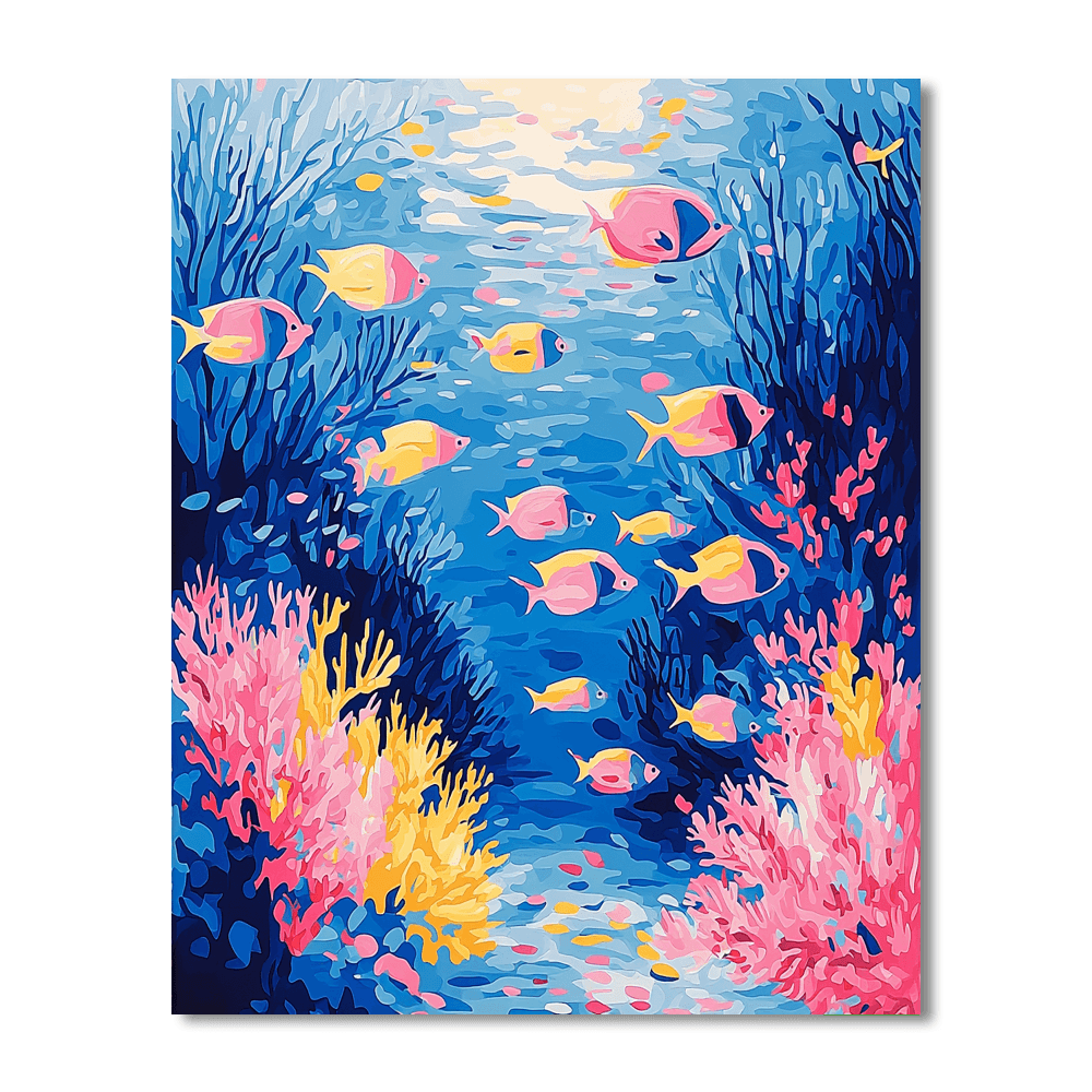 Claude Monet Inspired Underwater Serenity  Paint By Numbers Art