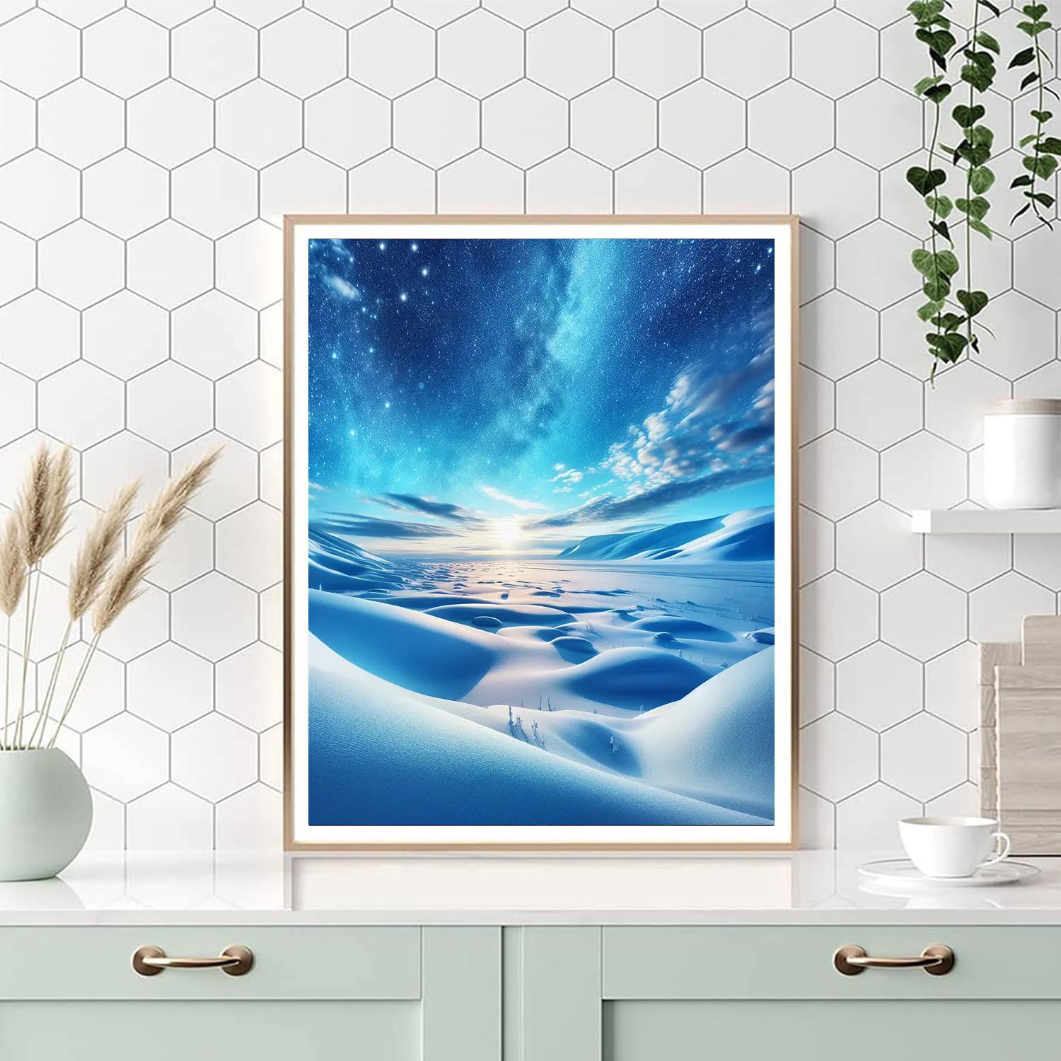 Glistening Snowy Tundra Paint By Numbers Kits