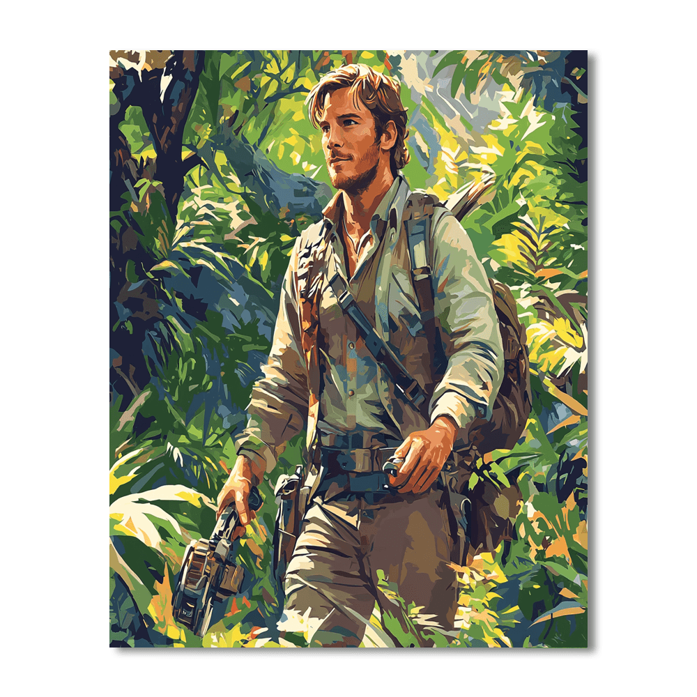 Chris Pratt: Adventuring Through Jurassic Realms Painting Number Kit