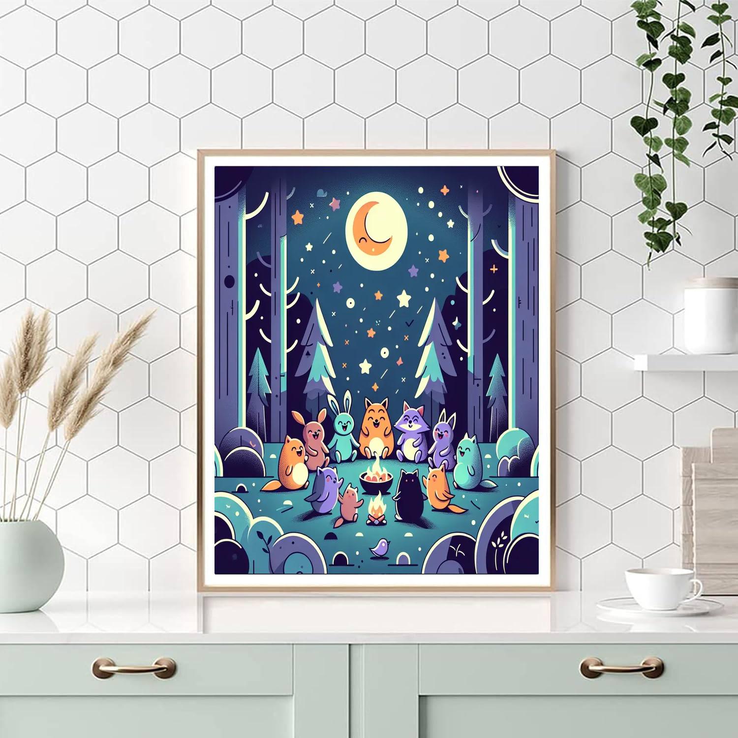 Magical Forest Feast Paint By Numbers Art