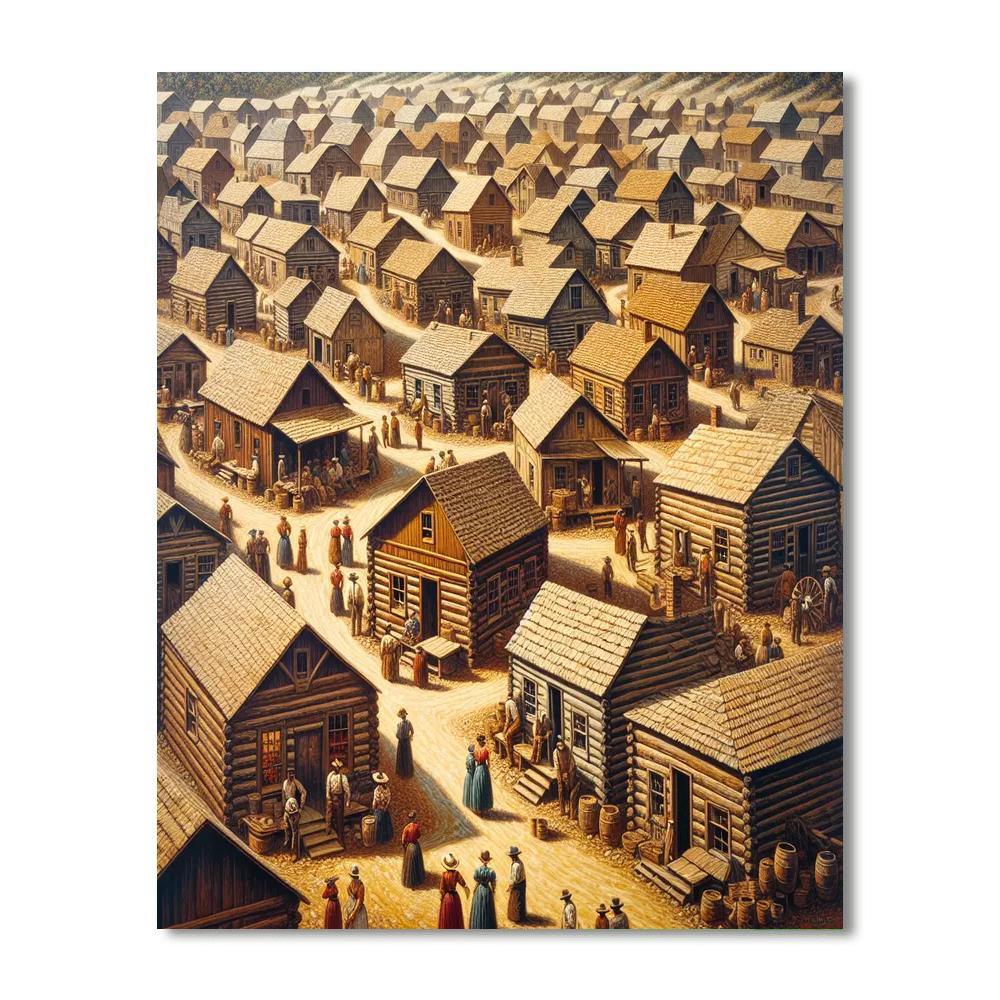 Historical Pioneer Village Numbered Painting Kits