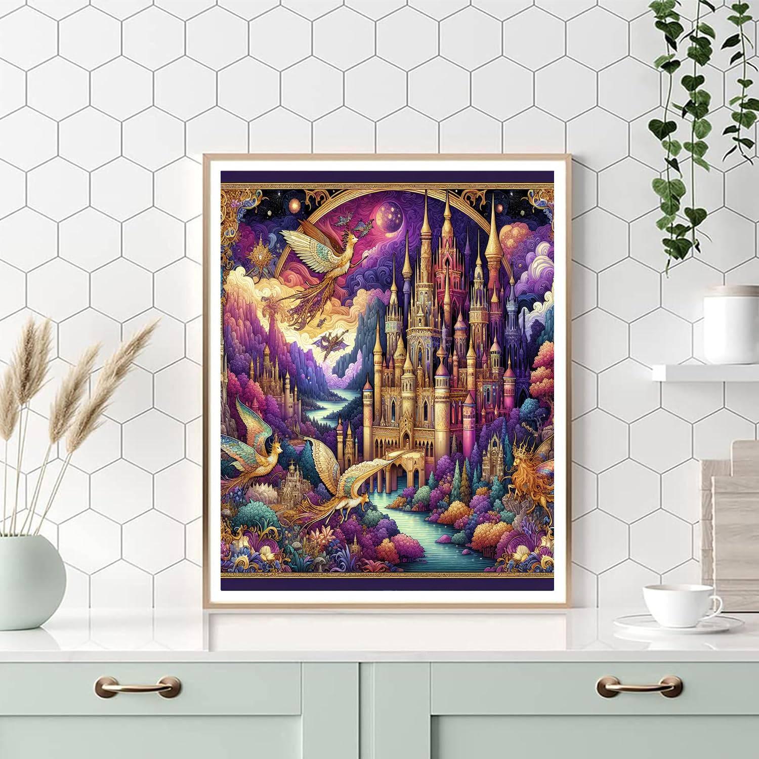 Fairytale Kingdom Scene DIY Paint By Numbers
