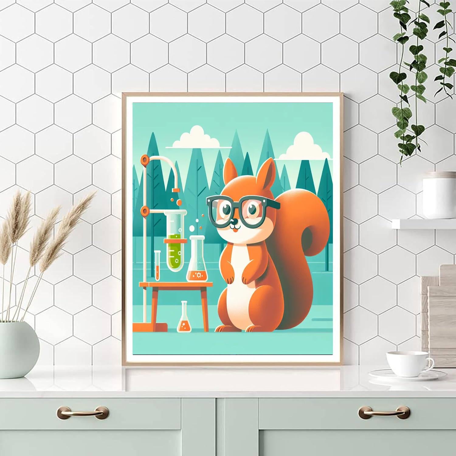 Squirrel Scientist's Lab Painting Number Kit