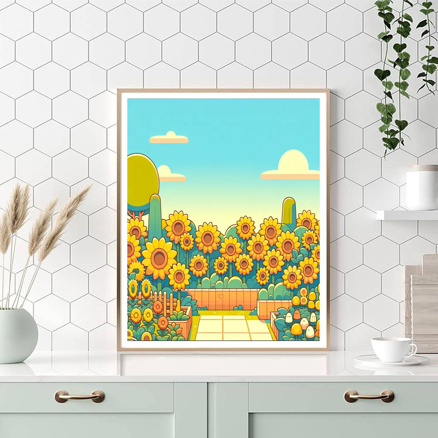 Sunflower Garden Joy Paint By Color