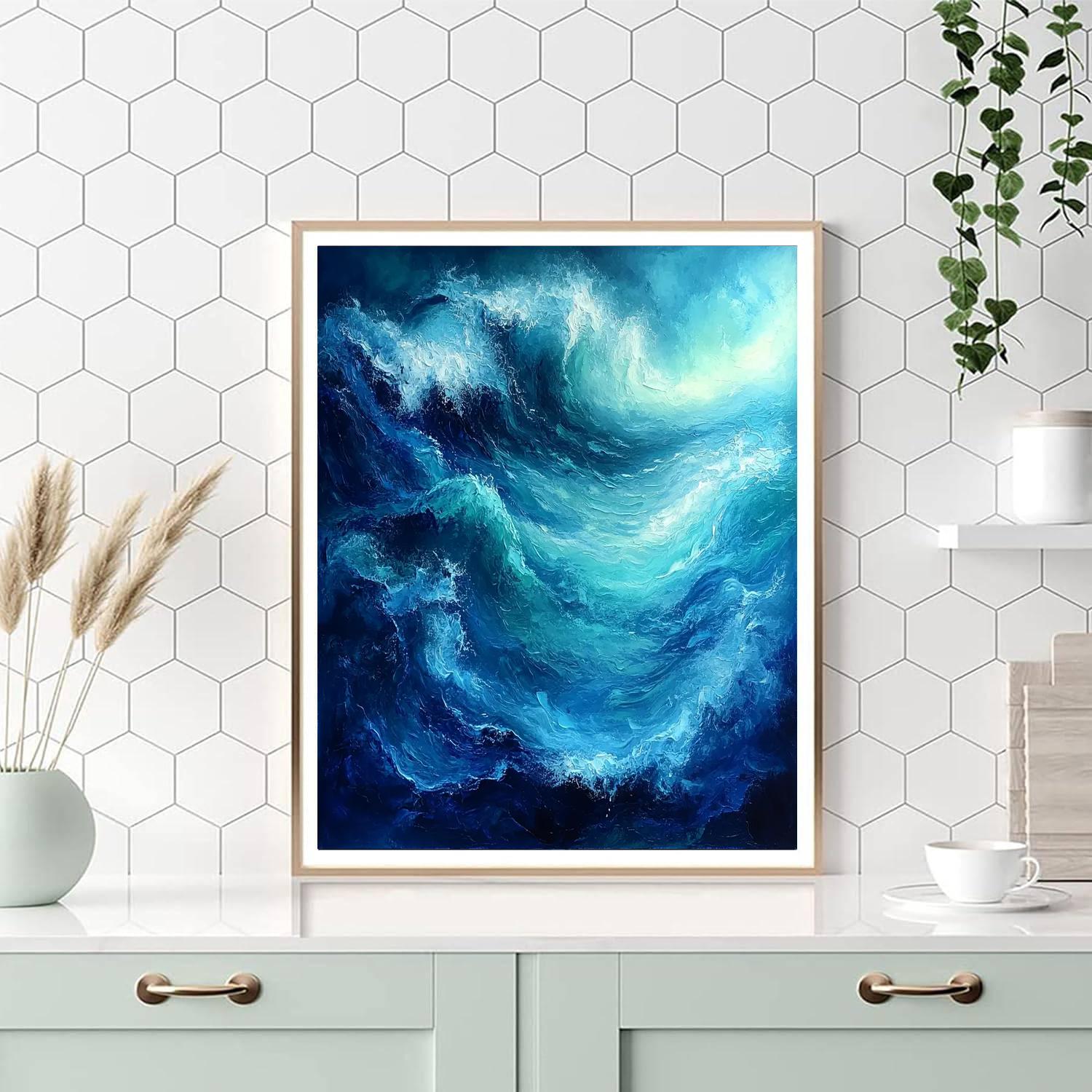 Michelangelo Inspired Oceanic Splendor  Paint By Numbers