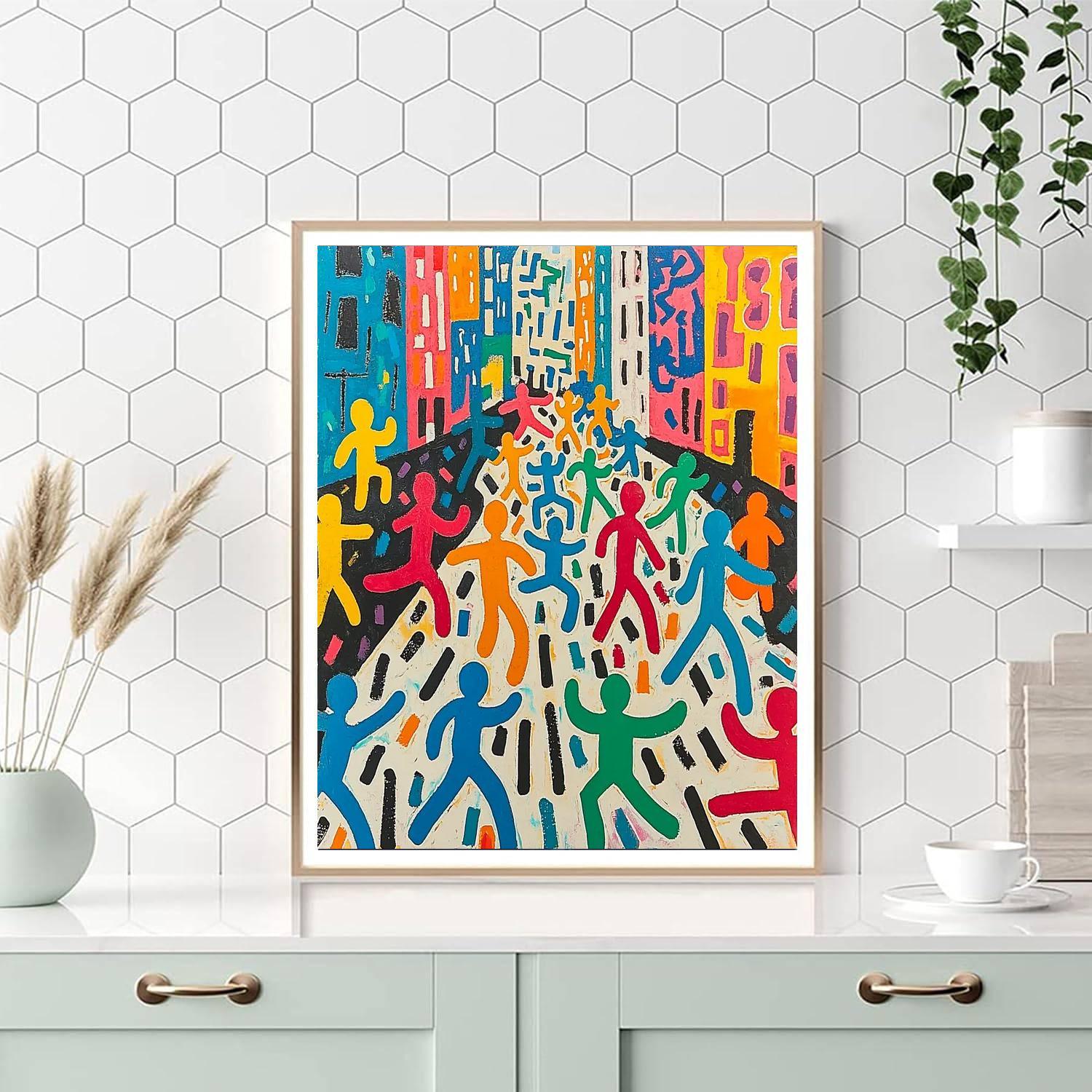 Keith Haring Inspired Urban Playground  Numbered Painting Kits