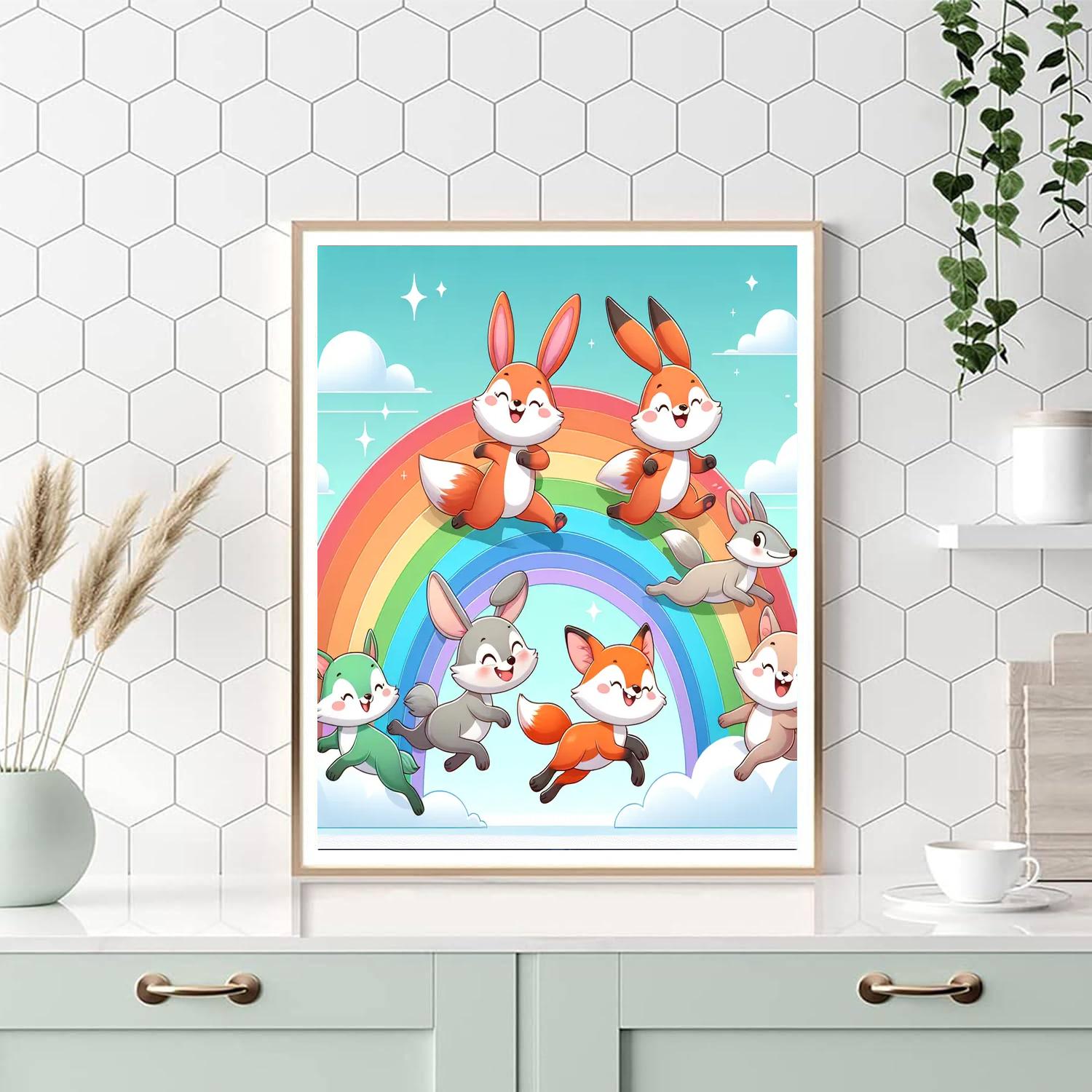 Radiant Rainbow Race Painting By Numbers Kit