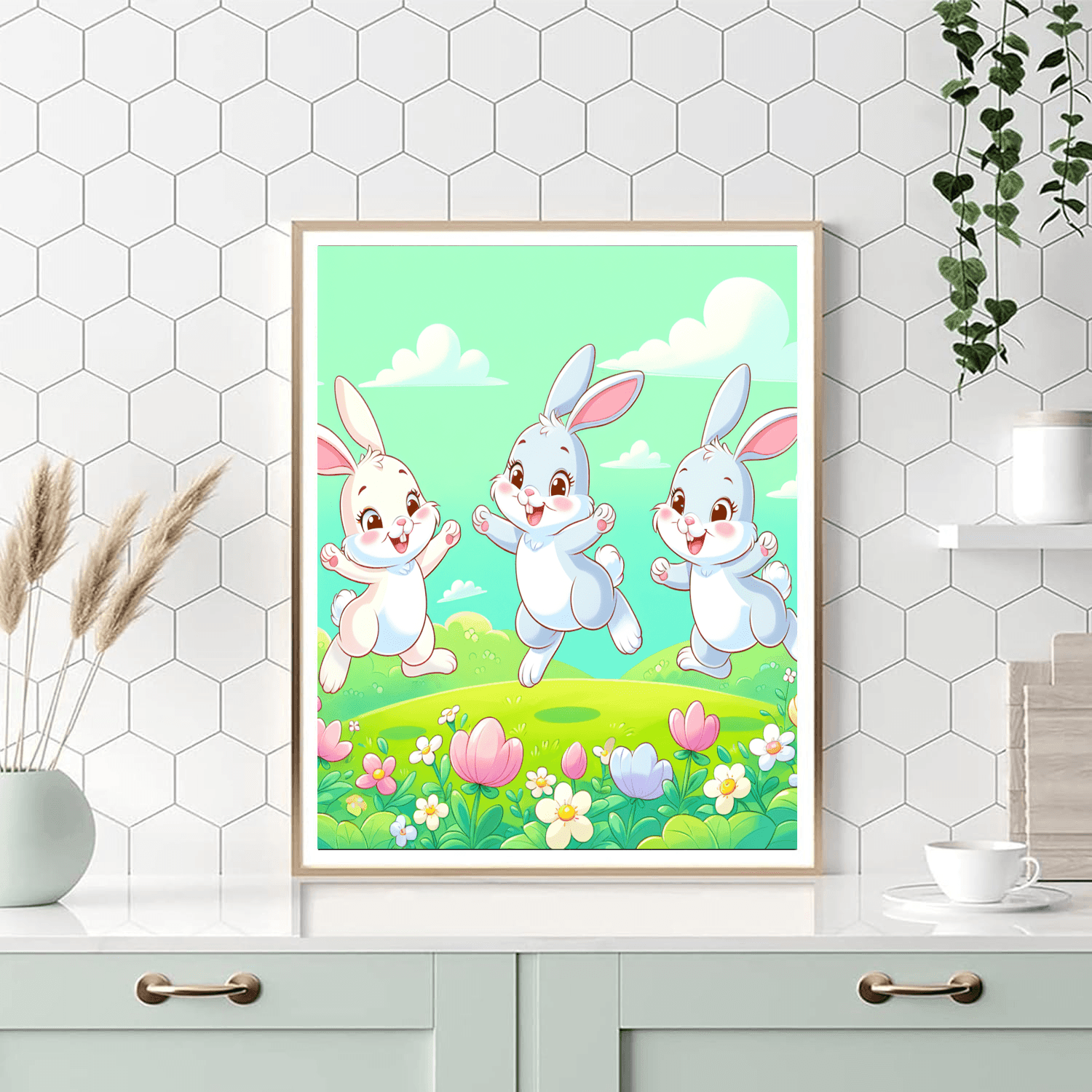 Charming Rabbit Family Paint By Numbers
