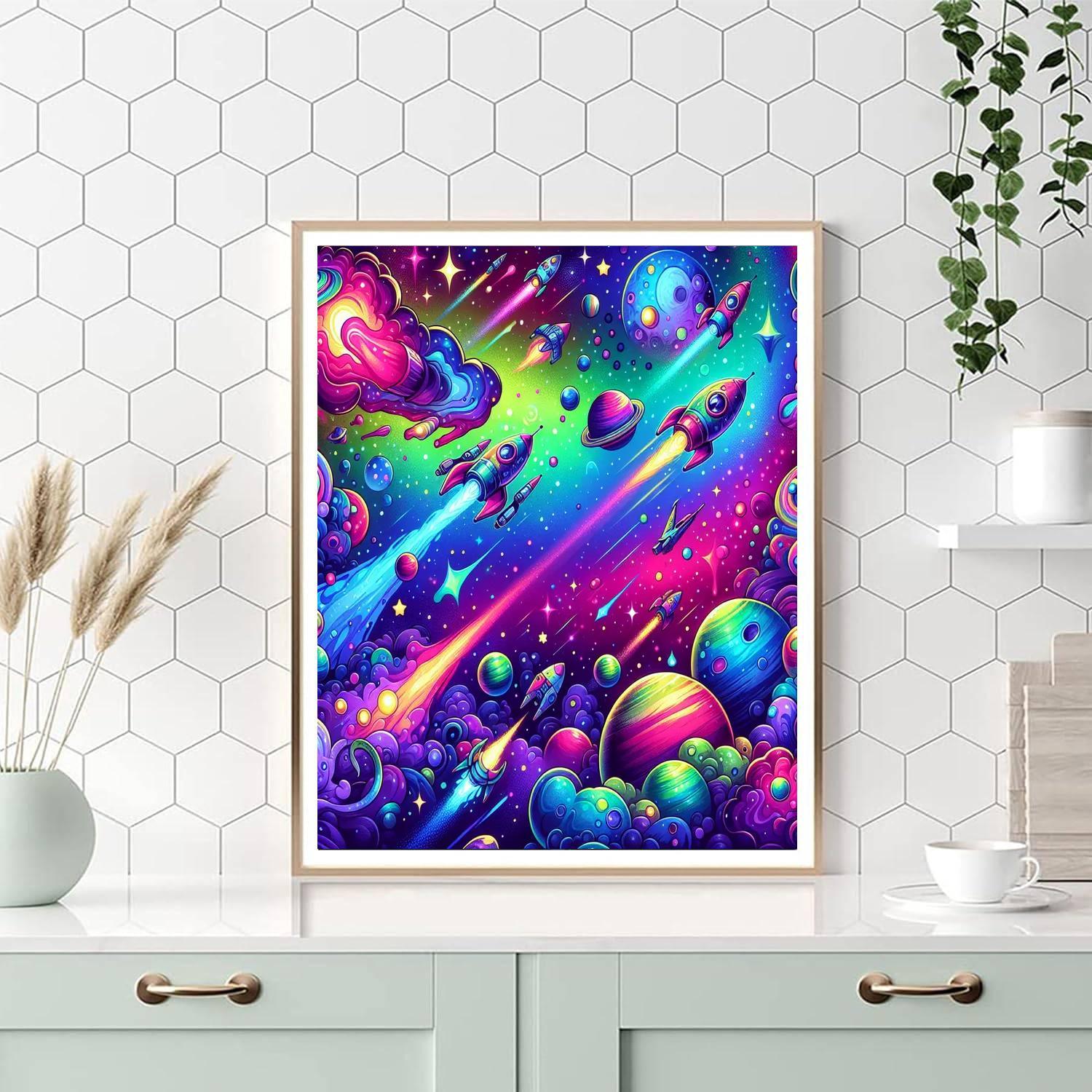 Galaxy Voyage For Kids Numbered Painting Kits
