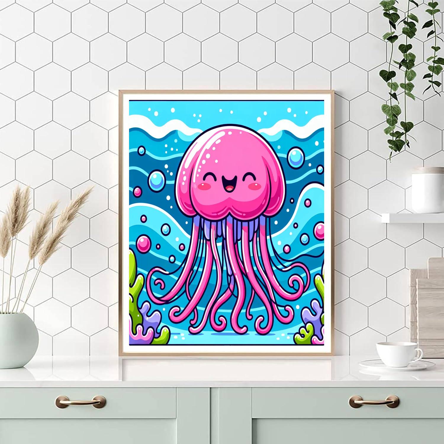 Jolly Jellfish DIY Paint By Numbers