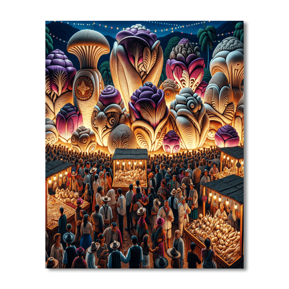 Noche De Los Rábanos Paint By Numbers Kits