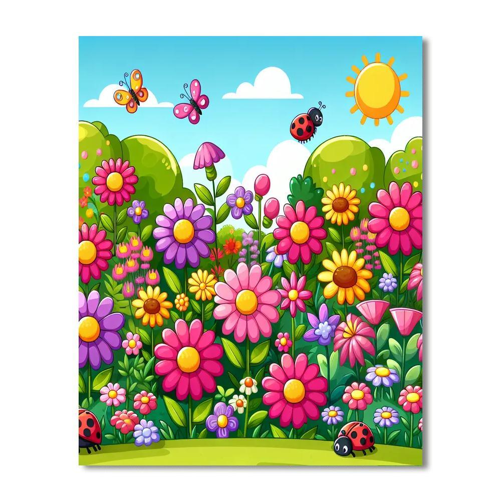 Giggles From The Garden Paint By Numbers Art