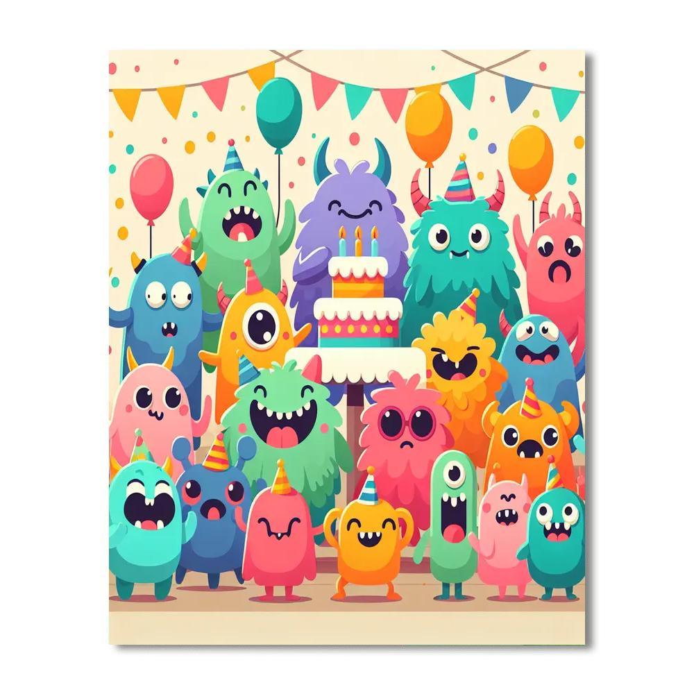 Charming Monster Party DIY Paint By Numbers