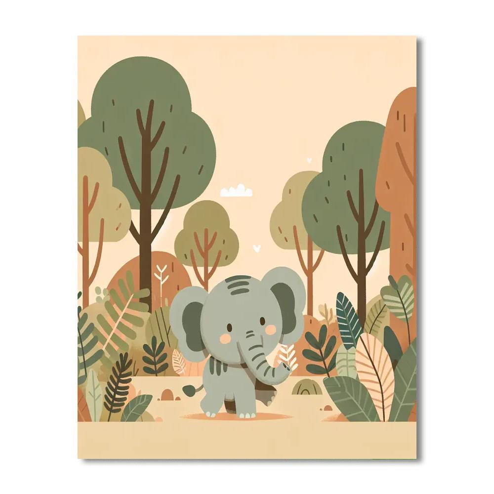 Enchanting Elephant Escapade Painting Number Kit