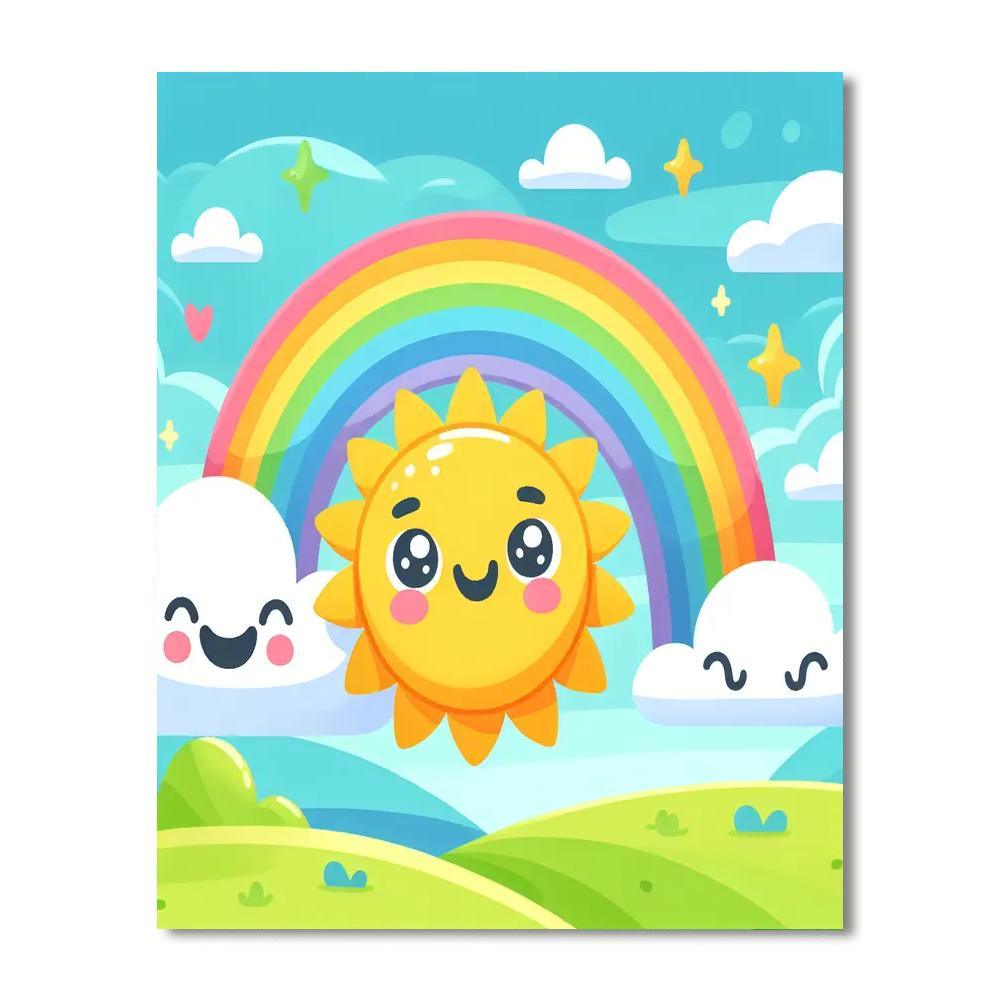 Happy Sun And Friends Numbered Painting Kits