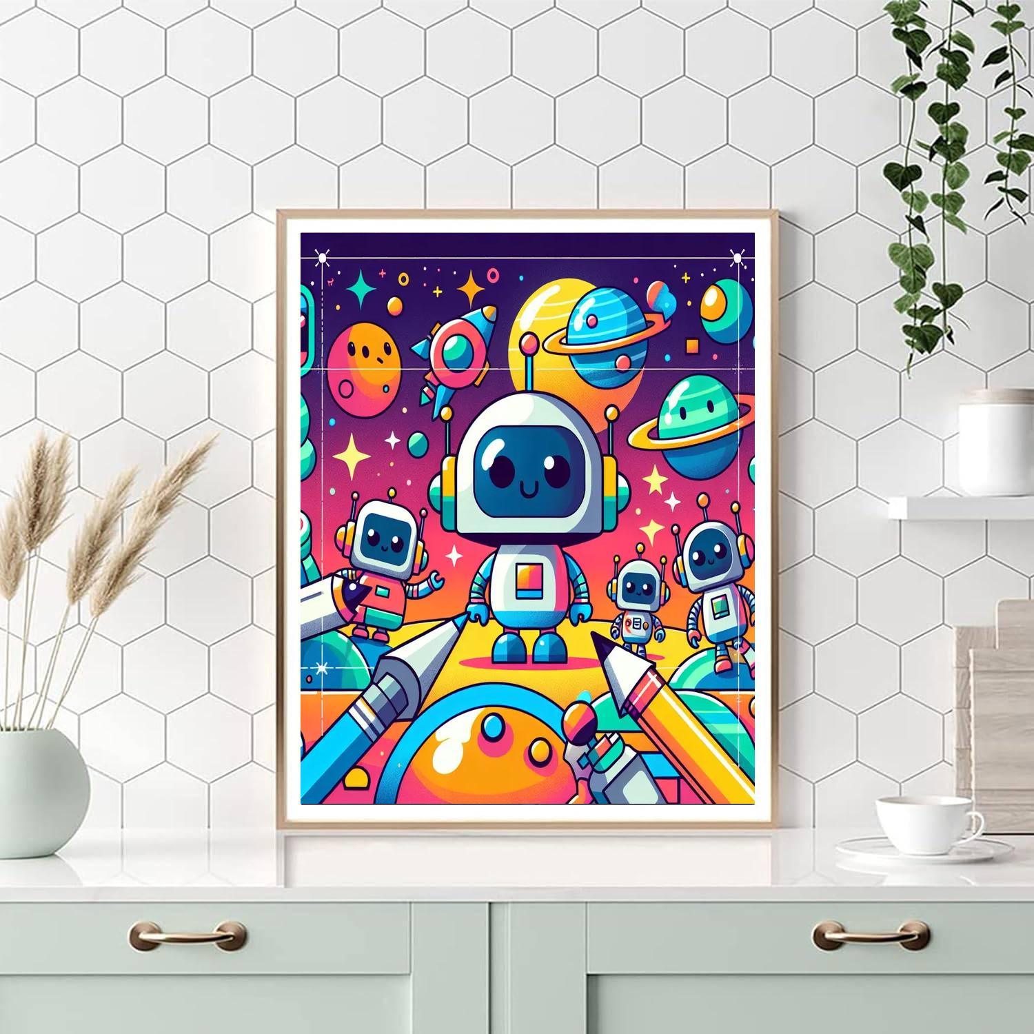 Robots On A Mission Paint By Numbers Art