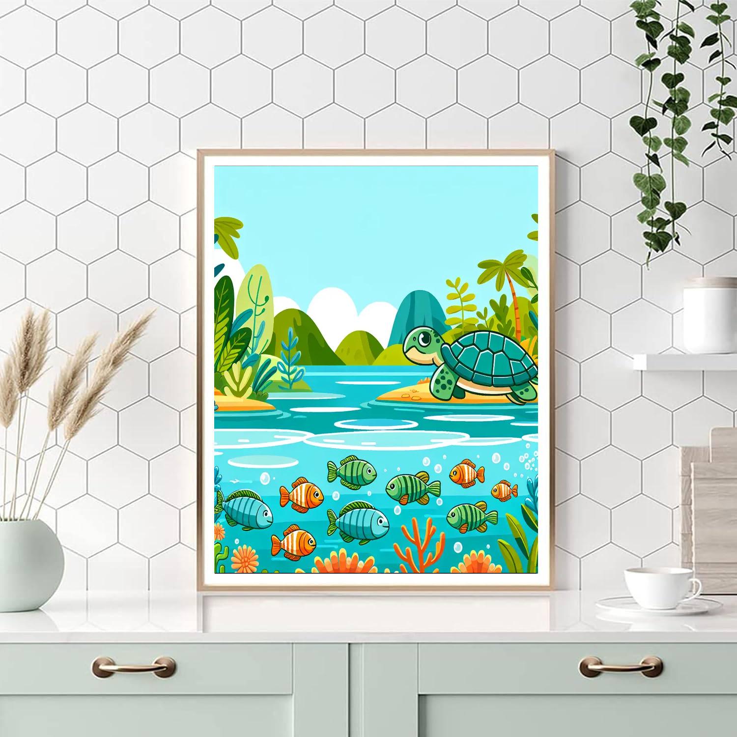 Lively Lagoon Gathering Paint By Numbers Art