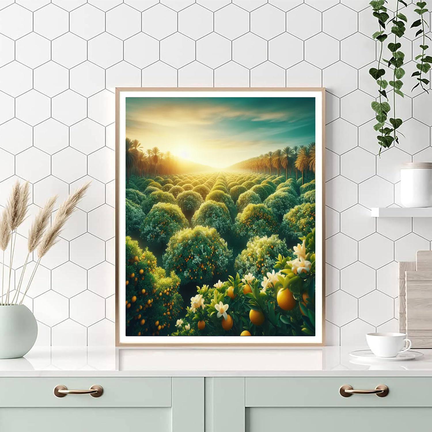 Blossoming Citrus Orchard Paint By Numbers Kits