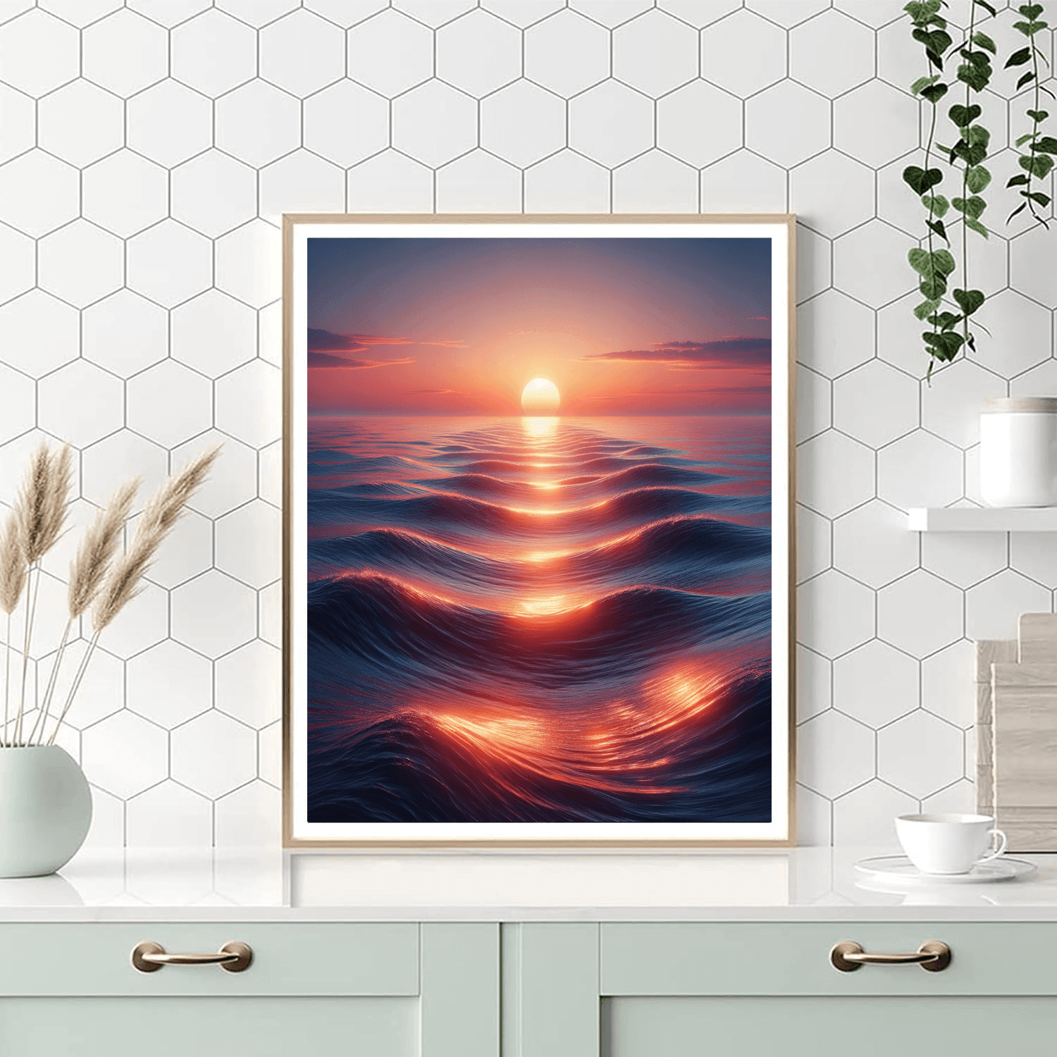 Ocean Horizon Glow Paint By Number